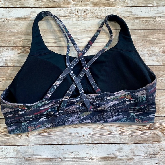 lululemon Energy Bra Mini Sweatr Multi Strappy size 8 - Picture 4 of 10